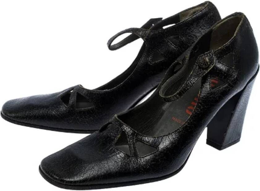 Miu Pre-owned Leather heels Black Dames