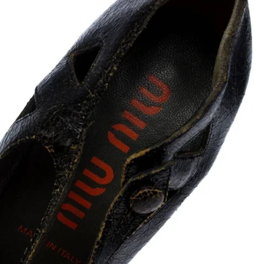 Miu Pre-owned Leather heels Black Dames