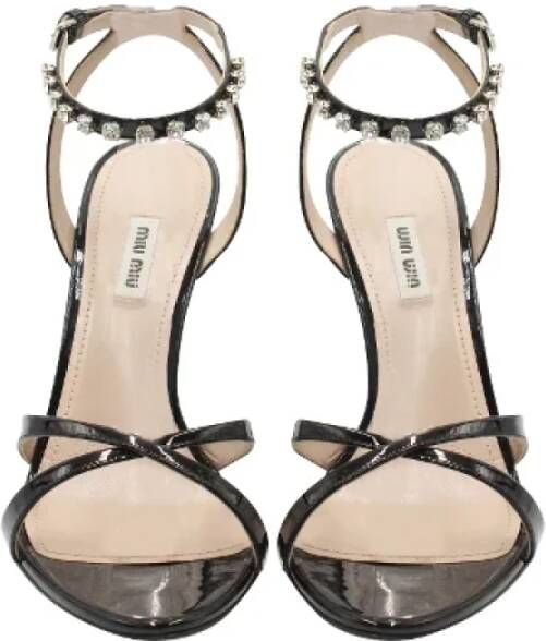 Miu Pre-owned Leather heels Black Dames