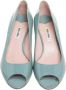 Miu Pre-owned Leather heels Blue Dames - Thumbnail 2