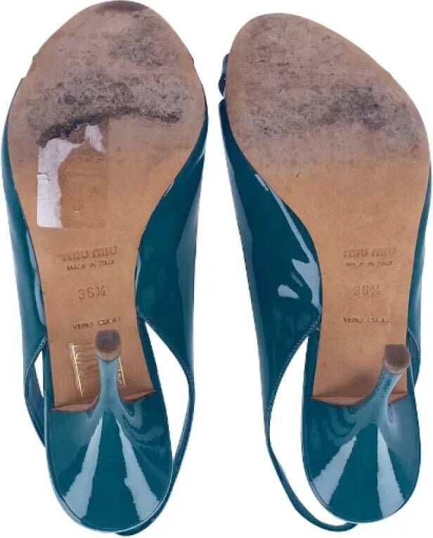 Miu Pre-owned Leather heels Blue Dames