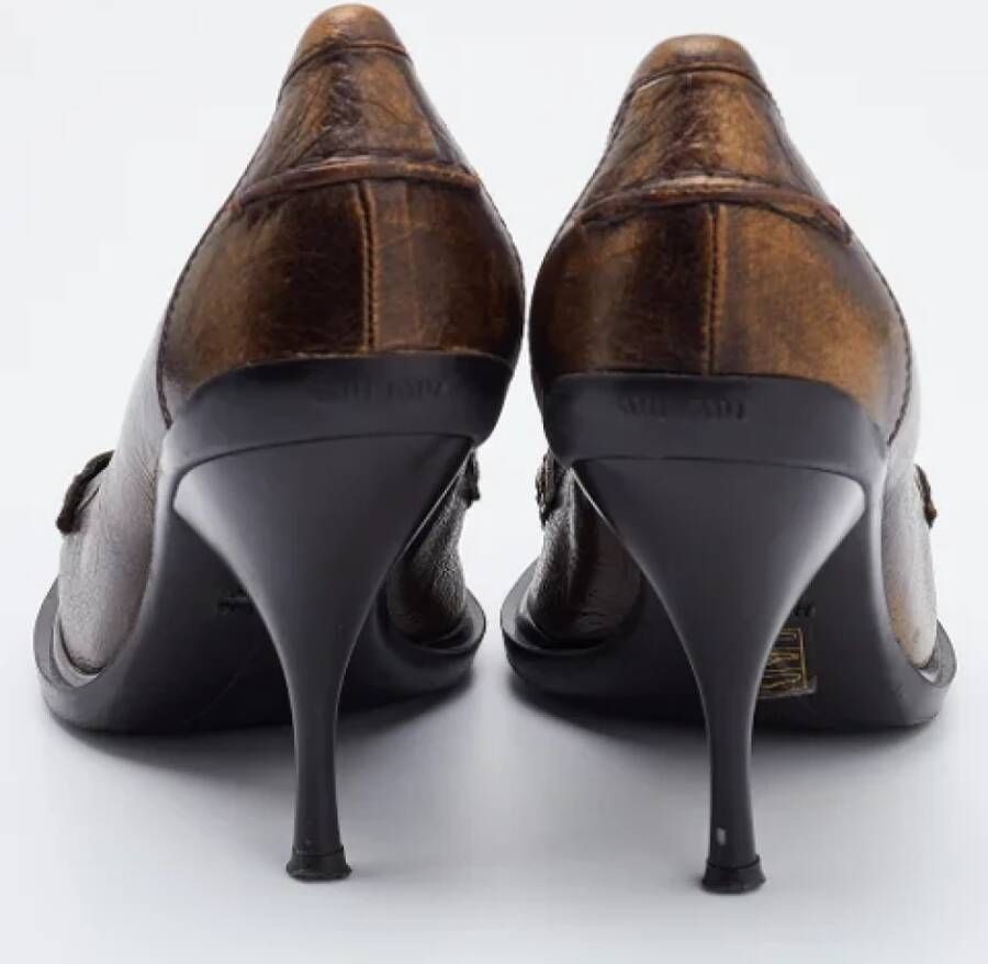 Miu Pre-owned Leather heels Brown Dames