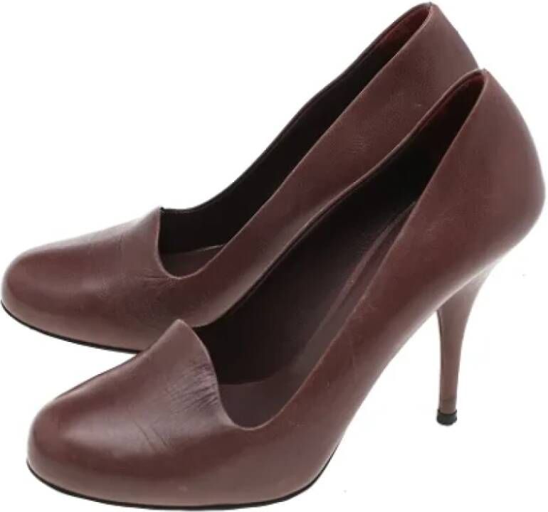 Miu Pre-owned Leather heels Brown Dames