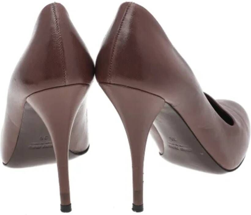 Miu Pre-owned Leather heels Brown Dames