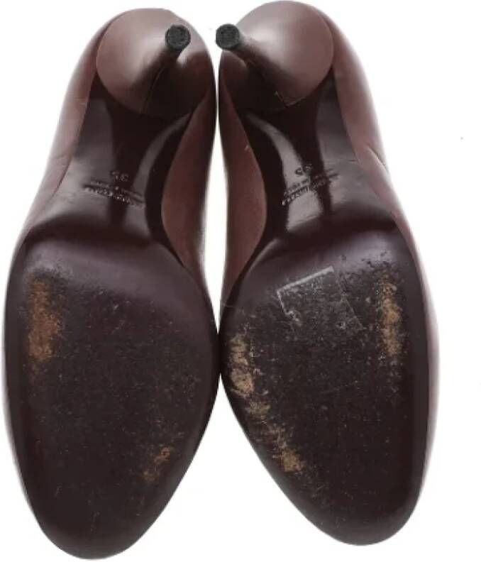 Miu Pre-owned Leather heels Brown Dames