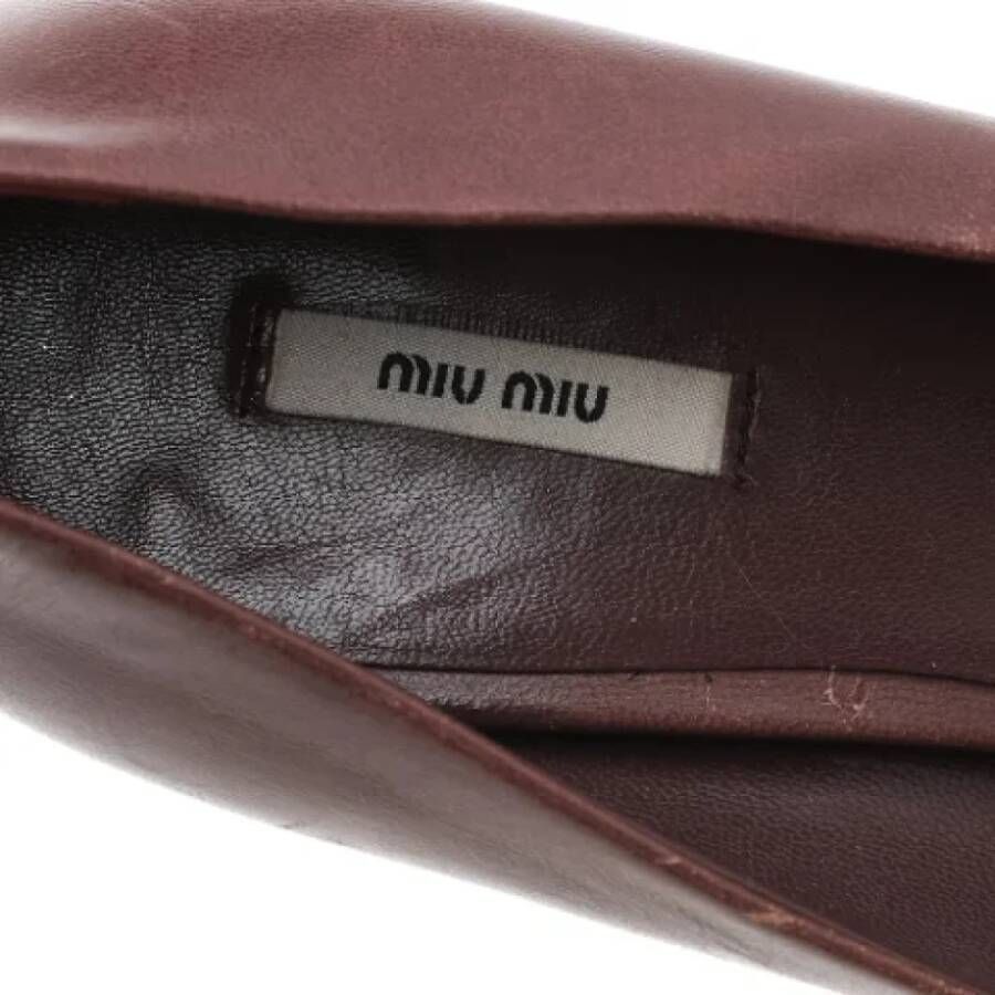 Miu Pre-owned Leather heels Brown Dames