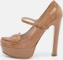 Miu Pre-owned Leather heels Brown Dames - Thumbnail 2