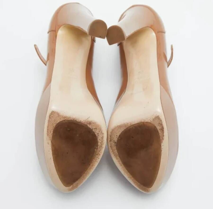 Miu Pre-owned Leather heels Brown Dames