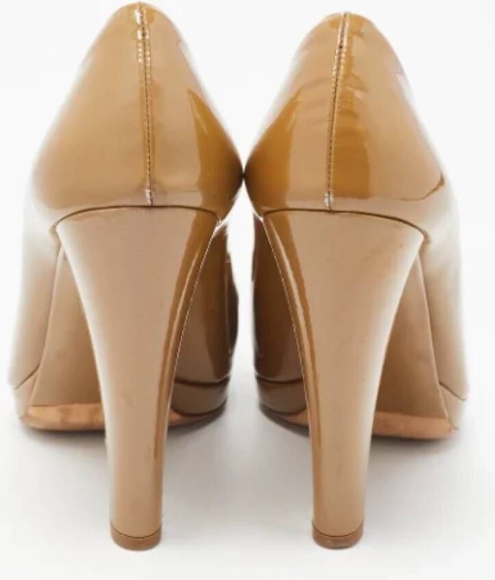 Miu Pre-owned Leather heels Brown Dames