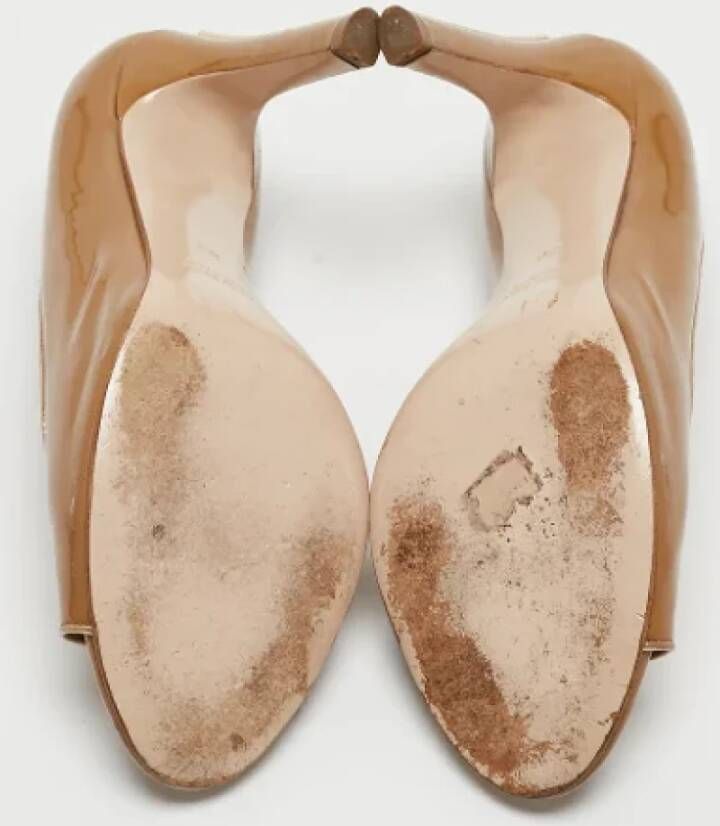 Miu Pre-owned Leather heels Brown Dames