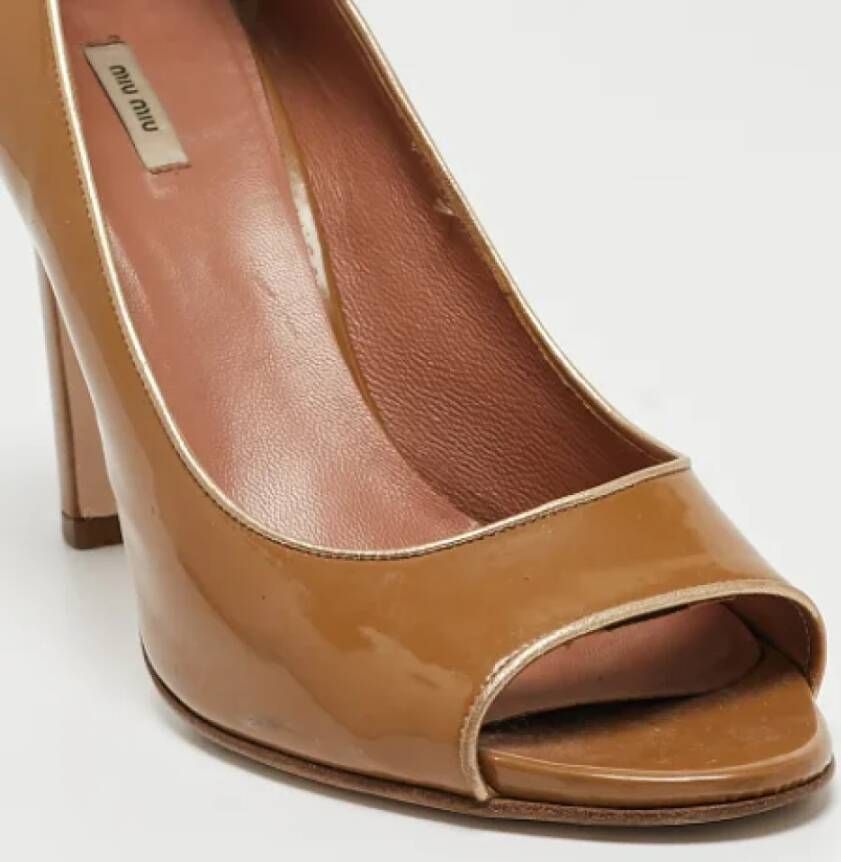 Miu Pre-owned Leather heels Brown Dames