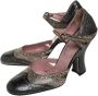 Miu Pre-owned Leather heels Gray Dames - Thumbnail 3