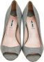 Miu Pre-owned Leather heels Gray Dames - Thumbnail 2