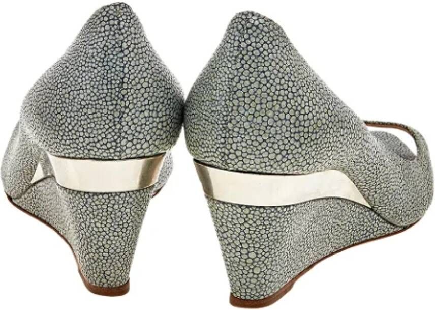 Miu Pre-owned Leather heels Gray Dames