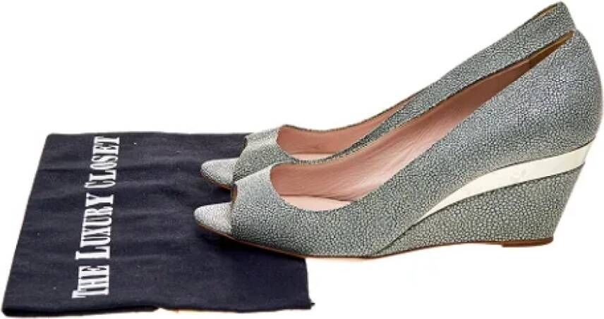 Miu Pre-owned Leather heels Gray Dames