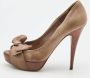 Miu Pre-owned Leather heels Gray Dames - Thumbnail 2