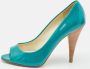Miu Pre-owned Leather heels Green Dames - Thumbnail 2