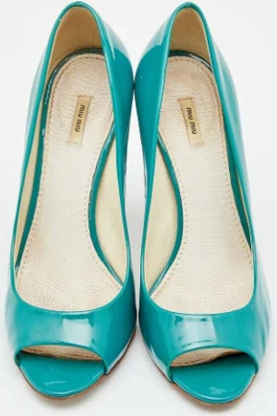 Miu Pre-owned Leather heels Green Dames