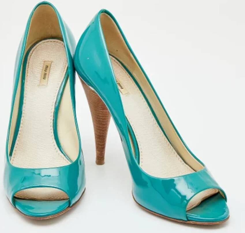 Miu Pre-owned Leather heels Green Dames