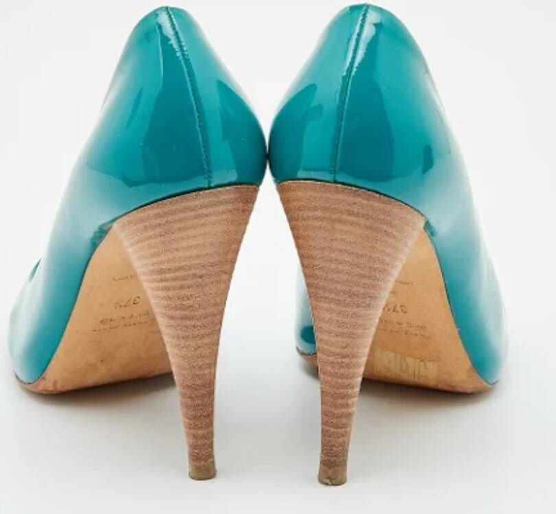 Miu Pre-owned Leather heels Green Dames