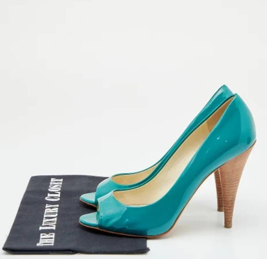 Miu Pre-owned Leather heels Green Dames