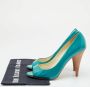 Miu Pre-owned Leather heels Green Dames - Thumbnail 8