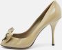 Miu Pre-owned Leather heels Green Dames - Thumbnail 2