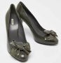 Miu Pre-owned Leather heels Green Dames - Thumbnail 4