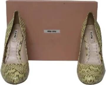 Miu Pre-owned Leather heels Green Dames