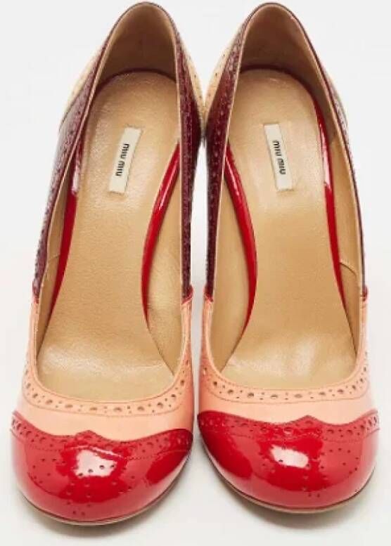 Miu Pre-owned Leather heels Red Dames