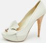 Miu Pre-owned Leather heels White Dames - Thumbnail 2