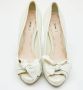 Miu Pre-owned Leather heels White Dames - Thumbnail 3