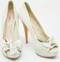 Miu Pre-owned Leather heels White Dames - Thumbnail 4