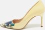 Miu Pre-owned Leather heels Yellow Dames - Thumbnail 2