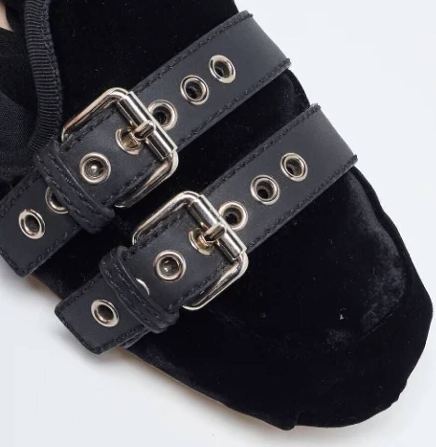 Miu Pre-owned Leather mules Black Dames