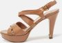 Miu Pre-owned Leather sandals Beige Dames - Thumbnail 2