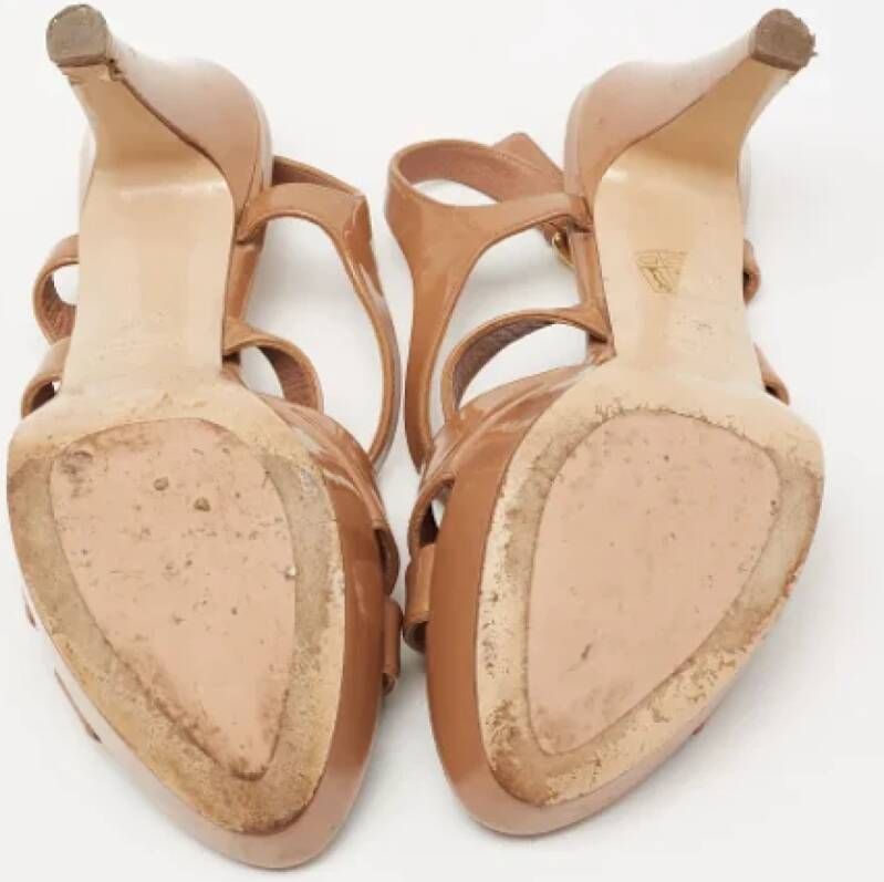 Miu Pre-owned Leather sandals Beige Dames