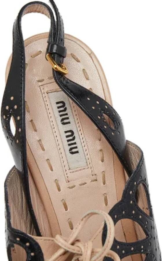 Miu Pre-owned Leather sandals Beige Dames