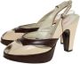 Miu Pre-owned Leather sandals Beige Dames - Thumbnail 3