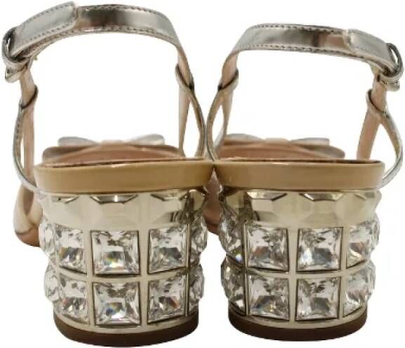 Miu Pre-owned Leather sandals Beige Dames