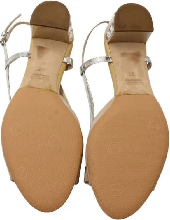 Miu Pre-owned Leather sandals Beige Dames