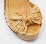 Miu Pre-owned Leather sandals Beige Dames - Thumbnail 8