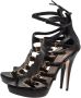 Miu Pre-owned Leather sandals Black Dames - Thumbnail 3