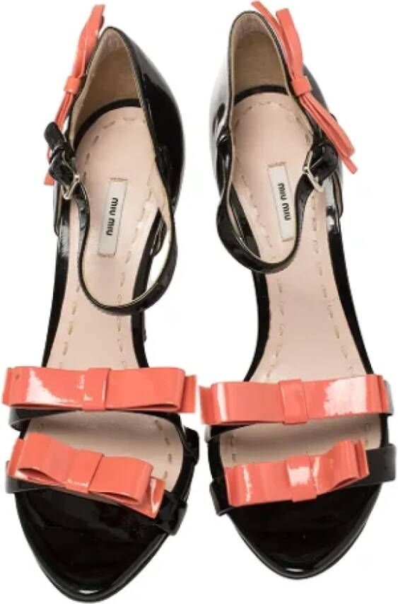 Miu Pre-owned Leather sandals Black Dames