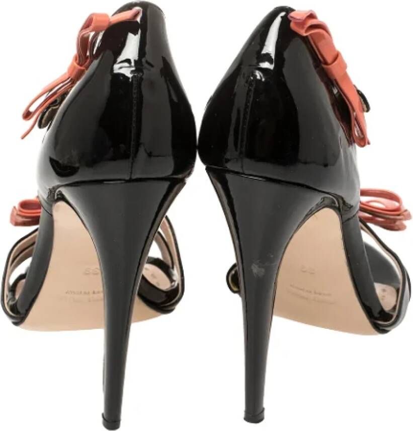 Miu Pre-owned Leather sandals Black Dames