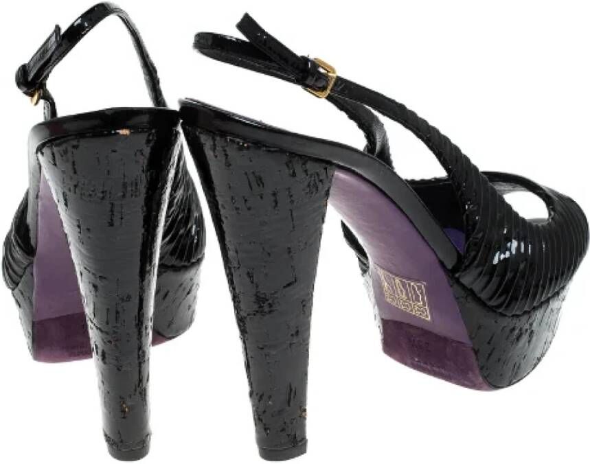 Miu Pre-owned Leather sandals Black Dames