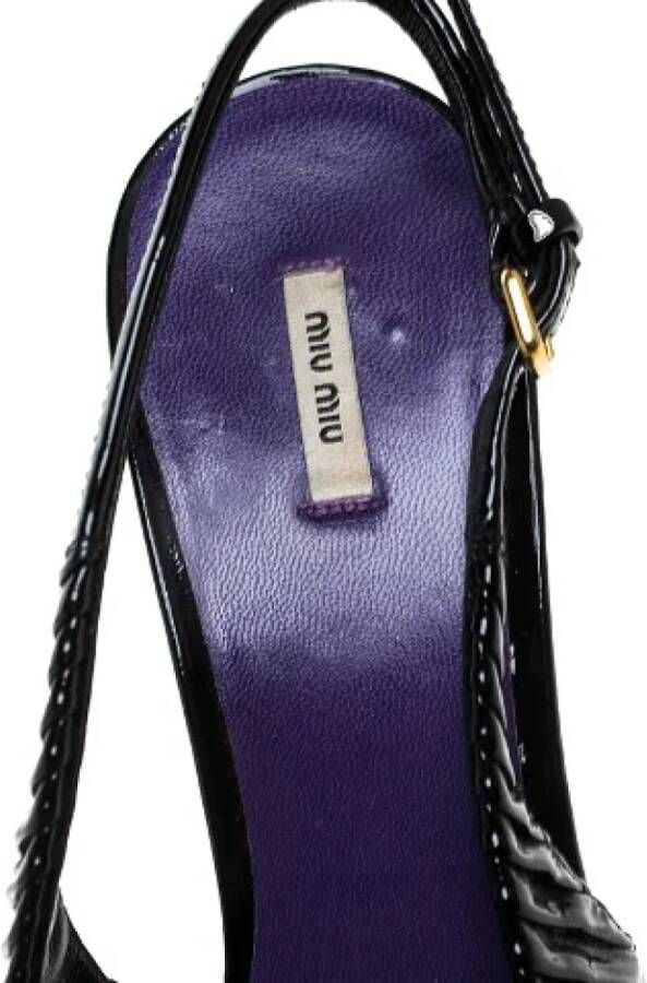 Miu Pre-owned Leather sandals Black Dames