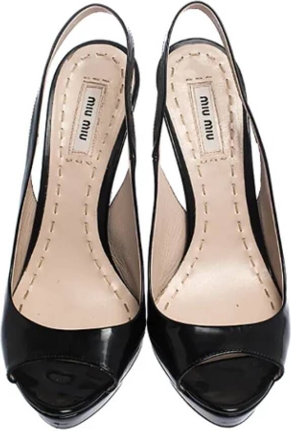 Miu Pre-owned Leather sandals Black Dames