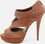 Miu Pre-owned Leather sandals Brown Dames - Thumbnail 2