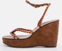 Miu Pre-owned Leather sandals Brown Dames - Thumbnail 2